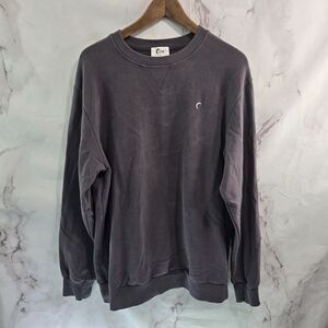 Zyia Active Sweatshirt Mens XL Gray Crew Neck Pullover Soft Raglan Cotton